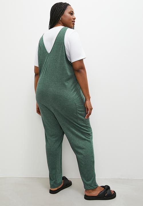 Superbalist - Relaxed knit jumpsuit - olive1