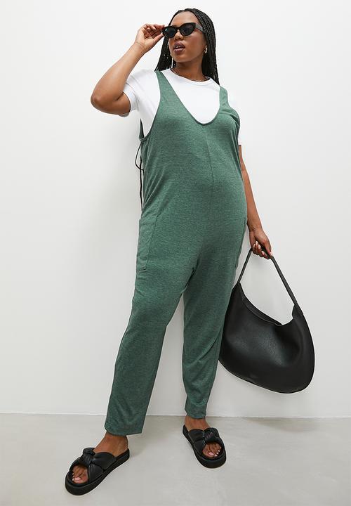 Superbalist - Relaxed knit jumpsuit - olive1