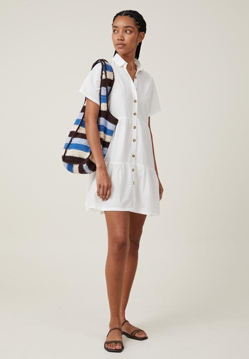 Cotton On - Noah mini shirt dress - white