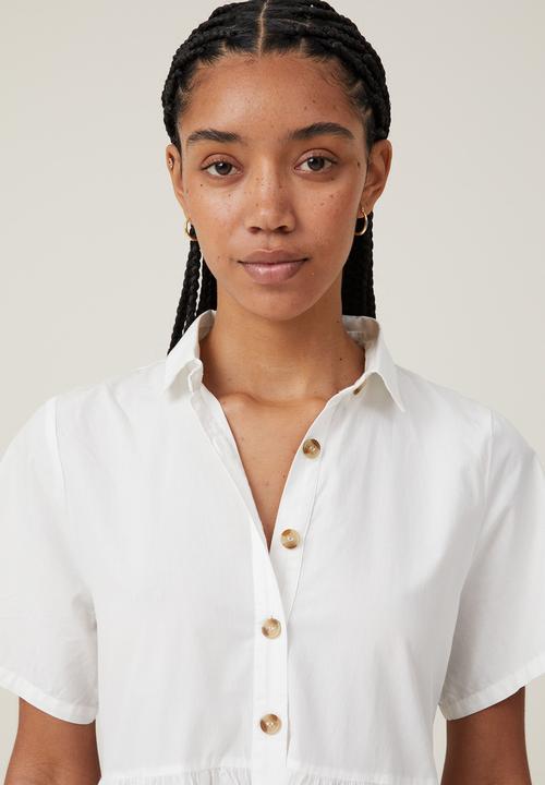 Cotton On - Noah mini shirt dress - white