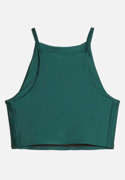 PUMA - Plus t7 shiny crop top - malachite