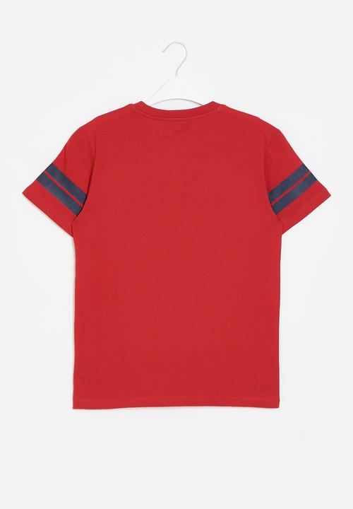 Aca Joe - Baseball printed tee - red