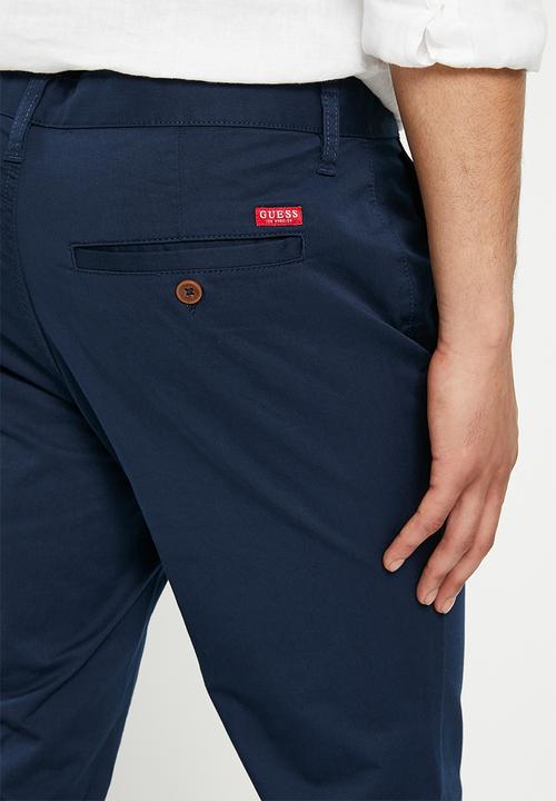 GUESS - Mns mens basic chino bottom - blue