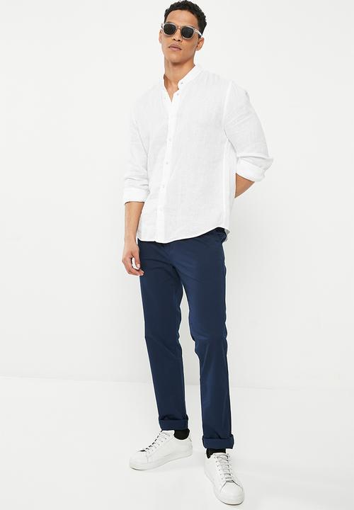 GUESS - Mns mens basic chino bottom - blue