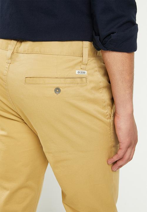 GUESS - Mns stretch twill slim fit chino - tan
