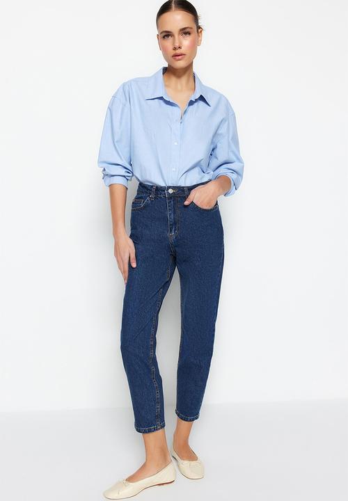 Trendyol - Mom jeans - dark blue