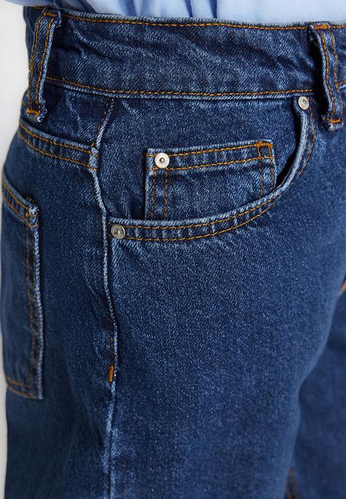 Trendyol - Mom jeans - dark blue