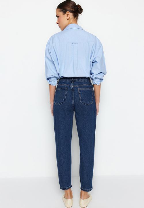 Trendyol - Mom jeans - dark blue