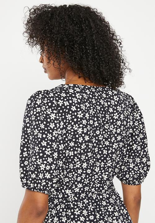 Me&B - The anna dress - small black ditsy