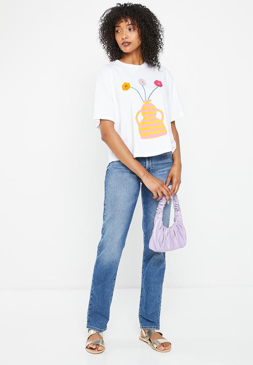 Me&B - The oversized tee - white & print