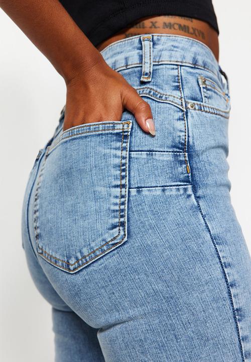 Trendyol - Skinny jeans high rise fit - blue