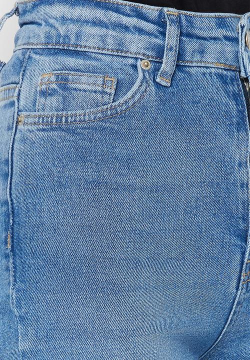 Trendyol - High rise wide leg jeans - blue