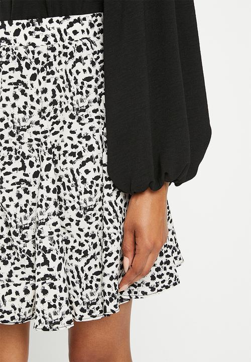 Me&B - Flared mini skirt - scratchy animal
