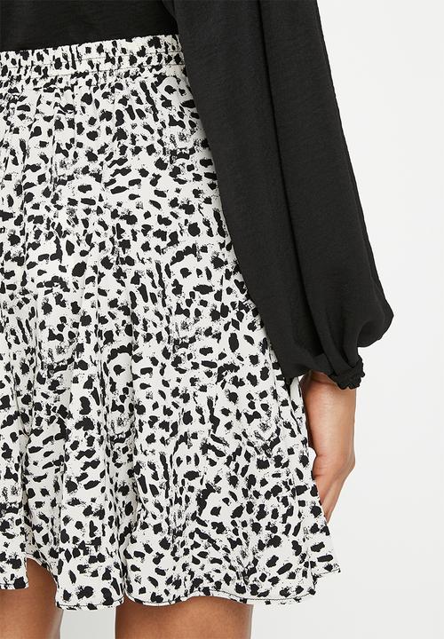 Me&B - Flared mini skirt - scratchy animal