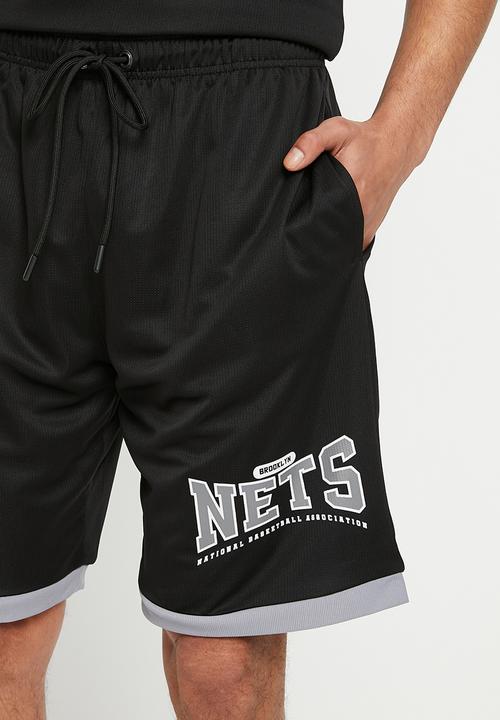 NBA - Men's street shorts brooklyn nets - black