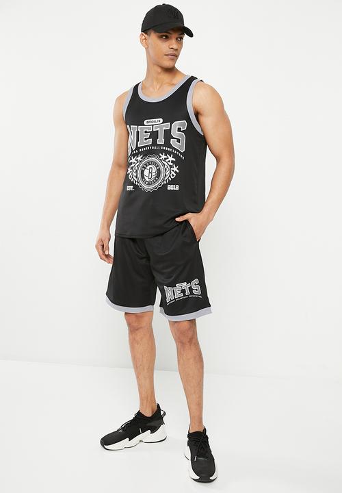 NBA - Men's street shorts brooklyn nets - black