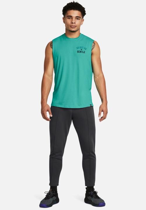Under Armour - UA Project Rock sms sleeveless tank q4 - turquiose
