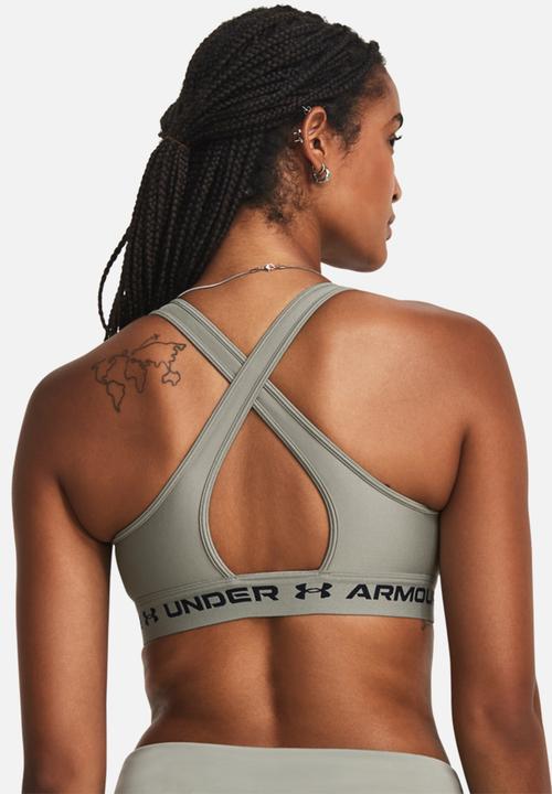 Under Armour - Ua crossback mid bra - grove green/black