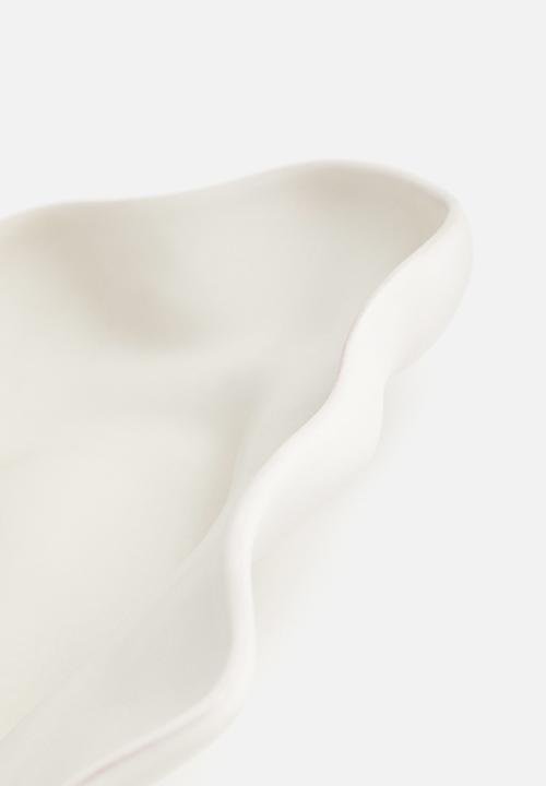 H&M - Large terracotta tray - white