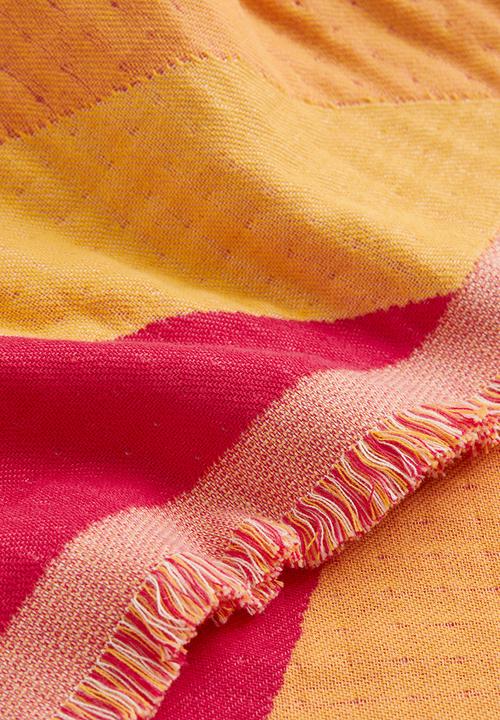 H&M - Jacquard-weave blanket - pink patterned