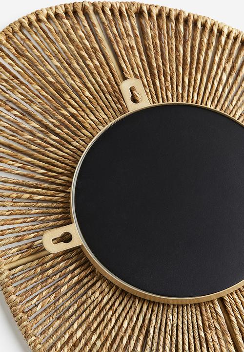 H&M - Seagrass-framed mirror - beige