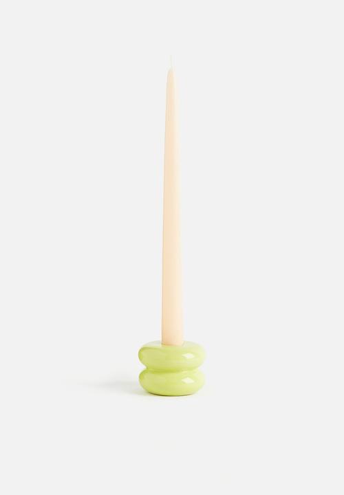 H&M - Stoneware candlestick - lime green