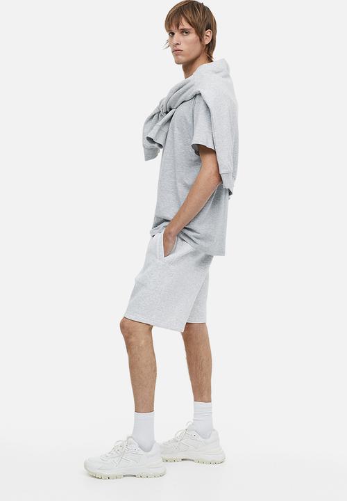 H&M - Regular fit sweat shorts - light grey marl