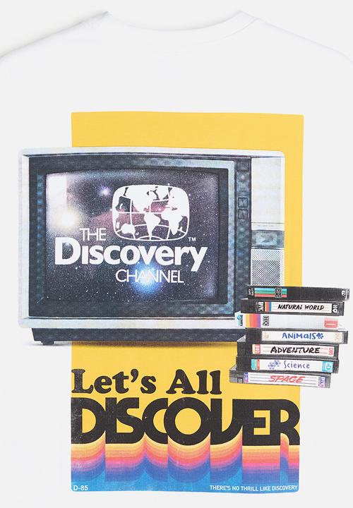 H&M - Relaxed fit T-shirt - white the discovery channel