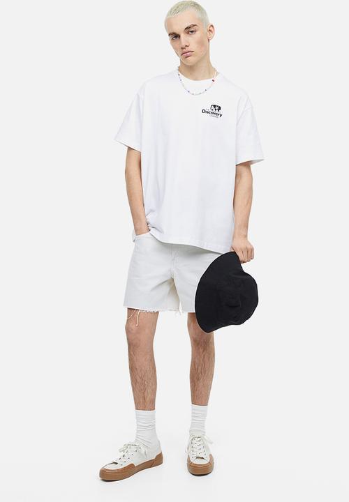 H&M - Relaxed fit T-shirt - white the discovery channel