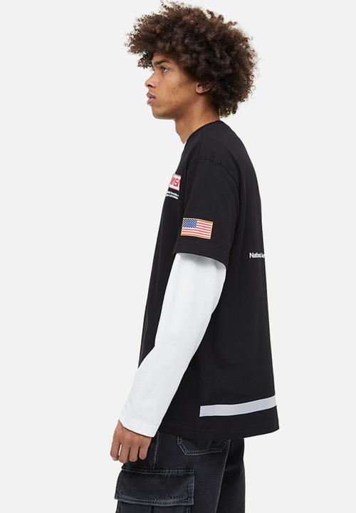 H&M - Relaxed fit T-shirt - black nasa