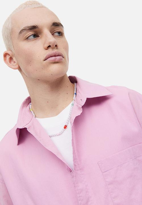 H&M - Relaxed fit short-sleeved shirt - light purple
