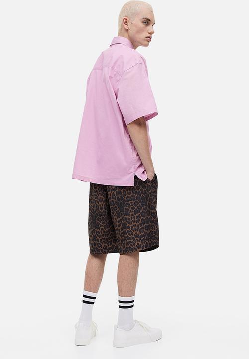 H&M - Relaxed fit short-sleeved shirt - light purple