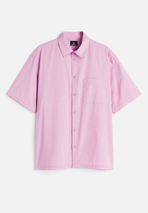 H&M - Relaxed fit short-sleeved shirt - light purple