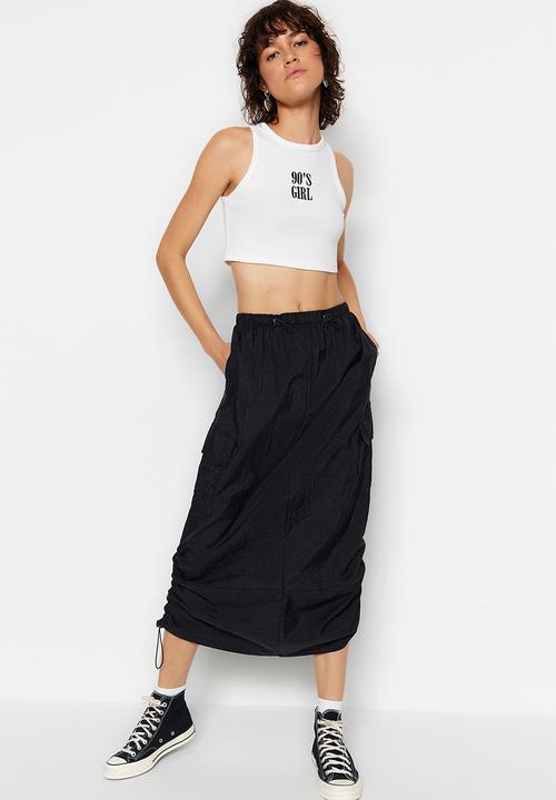Trendyol - Parachute skirt - black