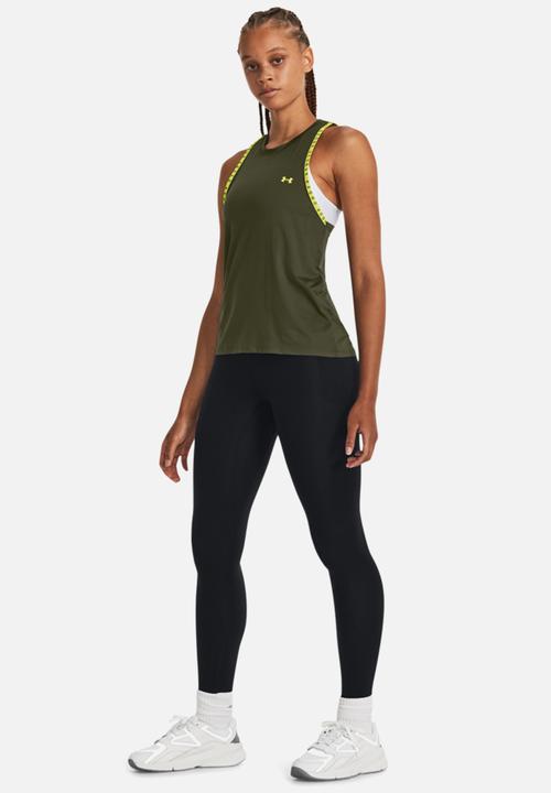 Under Armour - Knockout novelty tank - marine od green/lime yellow