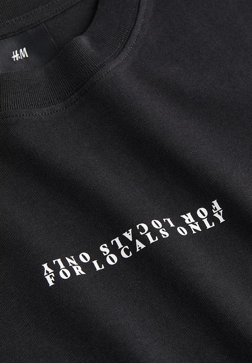 H&M - Oversized fit T-shirt - black for locals only