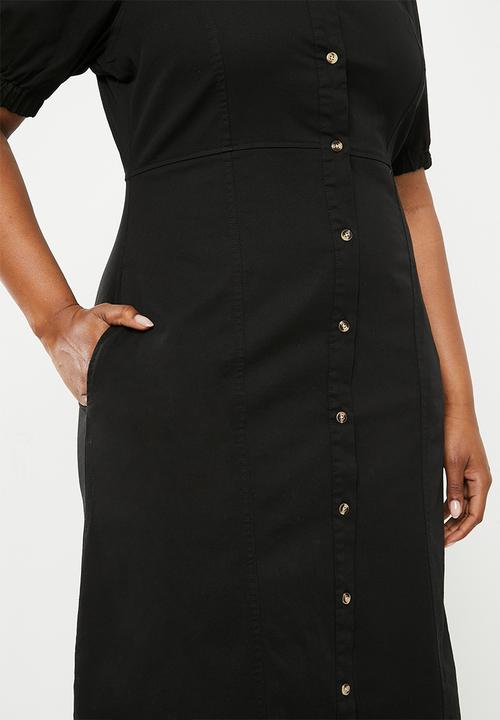 Me&B - Plus denim Shirtdress - Black