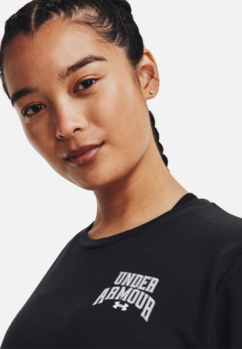 Under Armour - Ua rival terry graphic crew - black/white