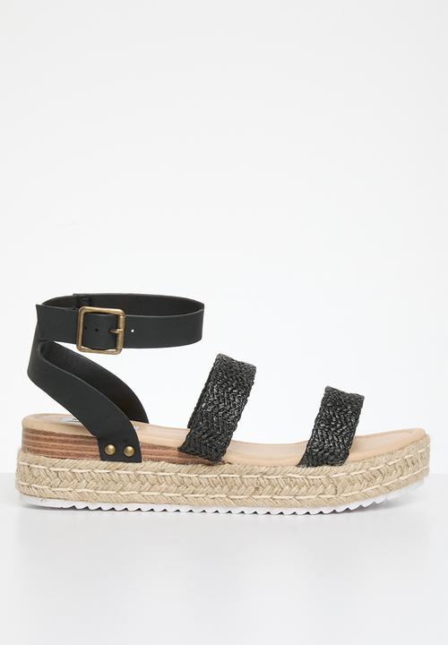 Madison® - Cassie ankle tie espadrille - black