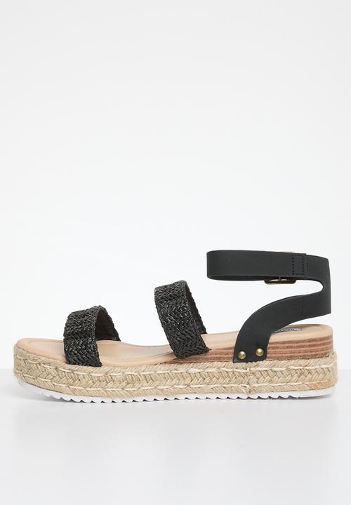 Madison® - Cassie ankle tie espadrille - black