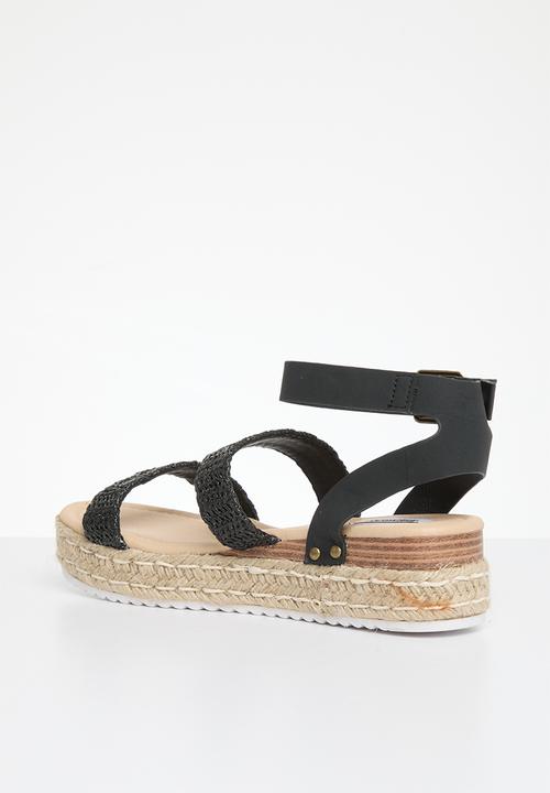 Madison® - Cassie ankle tie espadrille - black