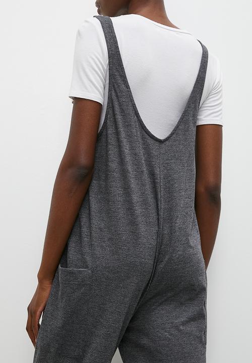 Superbalist - Relaxed knit jumpsuit- charcoal melange