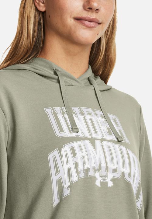Under Armour - Ua rival terry graphic hoody - grove green/white