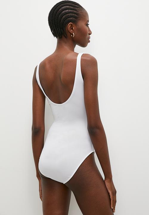 Superbalist - Double scoop bodysuit - white