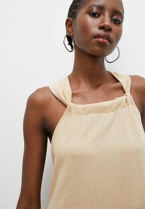 Superbalist - Tiered trapeze dress with back detail - perfectly pale