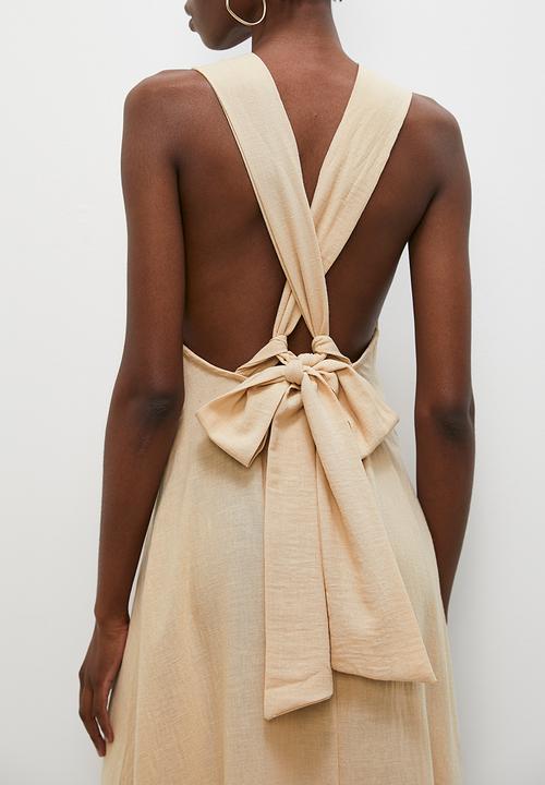 Superbalist - Tiered trapeze dress with back detail - perfectly pale