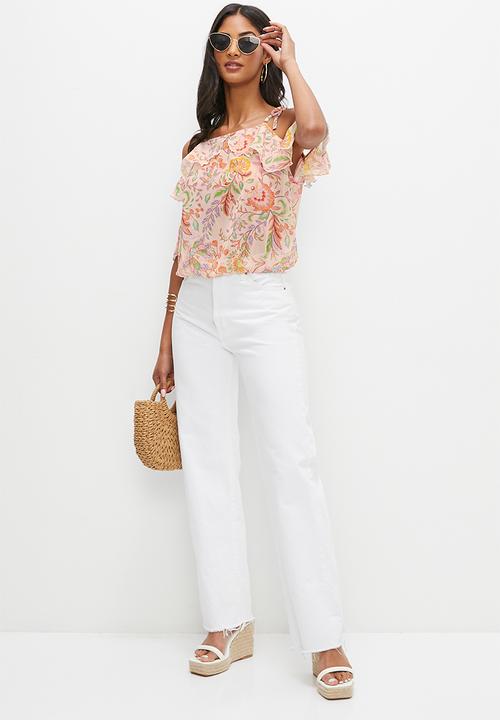 MILLA - Frill detail cold shoulder - boho paisley