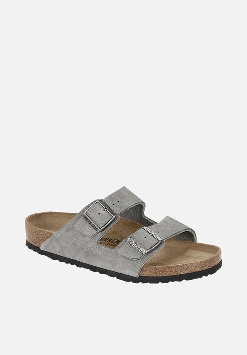 Birkenstock - Arizona nubuk leather regular - desert buck whale gray