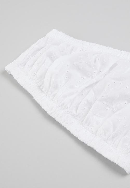 Pop Candy - Puff sleeved top - white