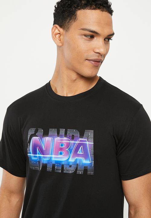 NBA - NBA fashion neon print tee - black